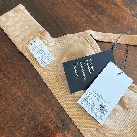 Knix Good to Go Seamless Bra Warm Sand Size XXL - Picture 8 of 14